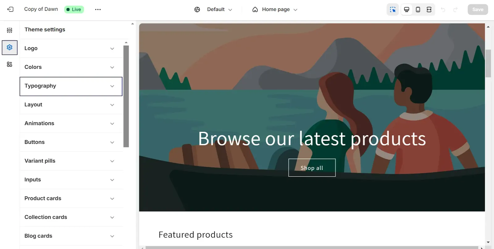 Step 3: Click on the Theme 